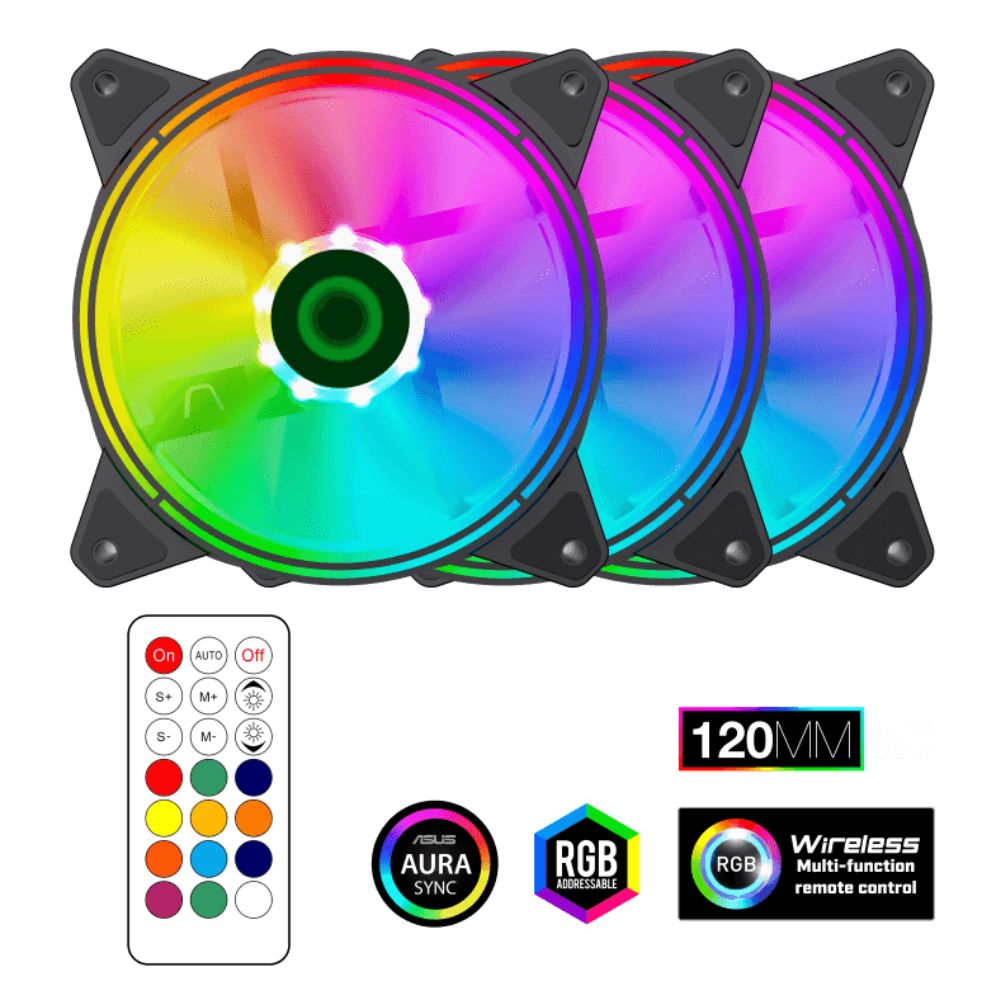 Fan Gamemax P/gab 3x120mm Argb Rq300