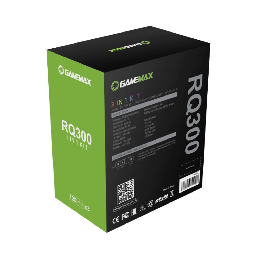 Fan Gamemax P/gab 3x120mm Argb Rq300