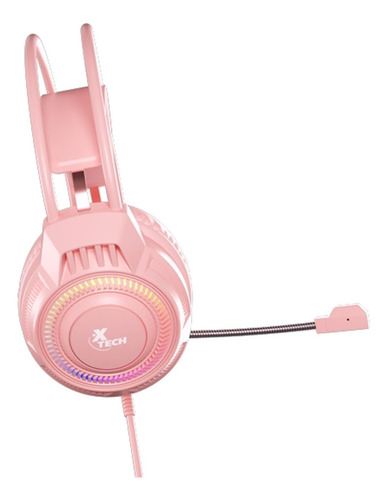 Auricular + Mic X-tech Khi Gamer Usb Rosa