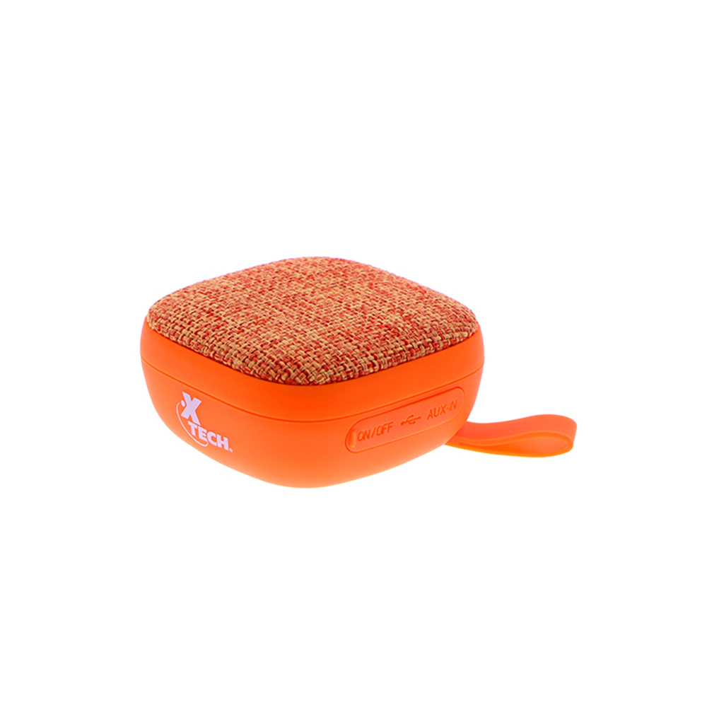 Parlante Mini  X-tech Portatil Naranja C/bluetooth