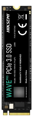 Ssd M.2 Nvme 256gb G3 Hiksemi Wave