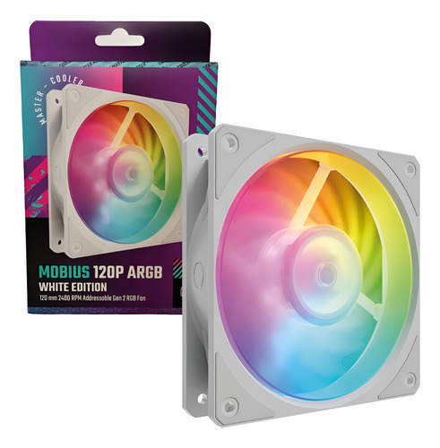 FAN COOLER MASTER P/GAB MOBIUS 120P ARGB WHITE