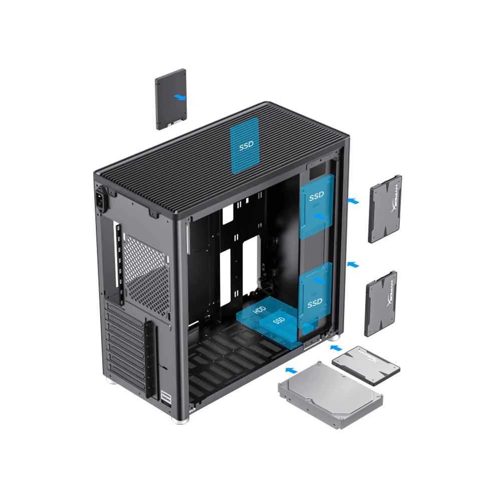 Gab Gamemax Mesh Box Atx Black Sin Fanes