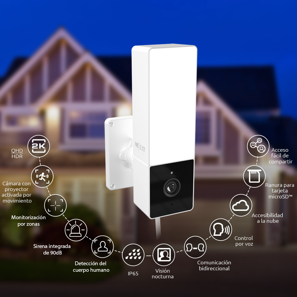 Camara Ip Nexxt Nhc-f410 Luz Exterior