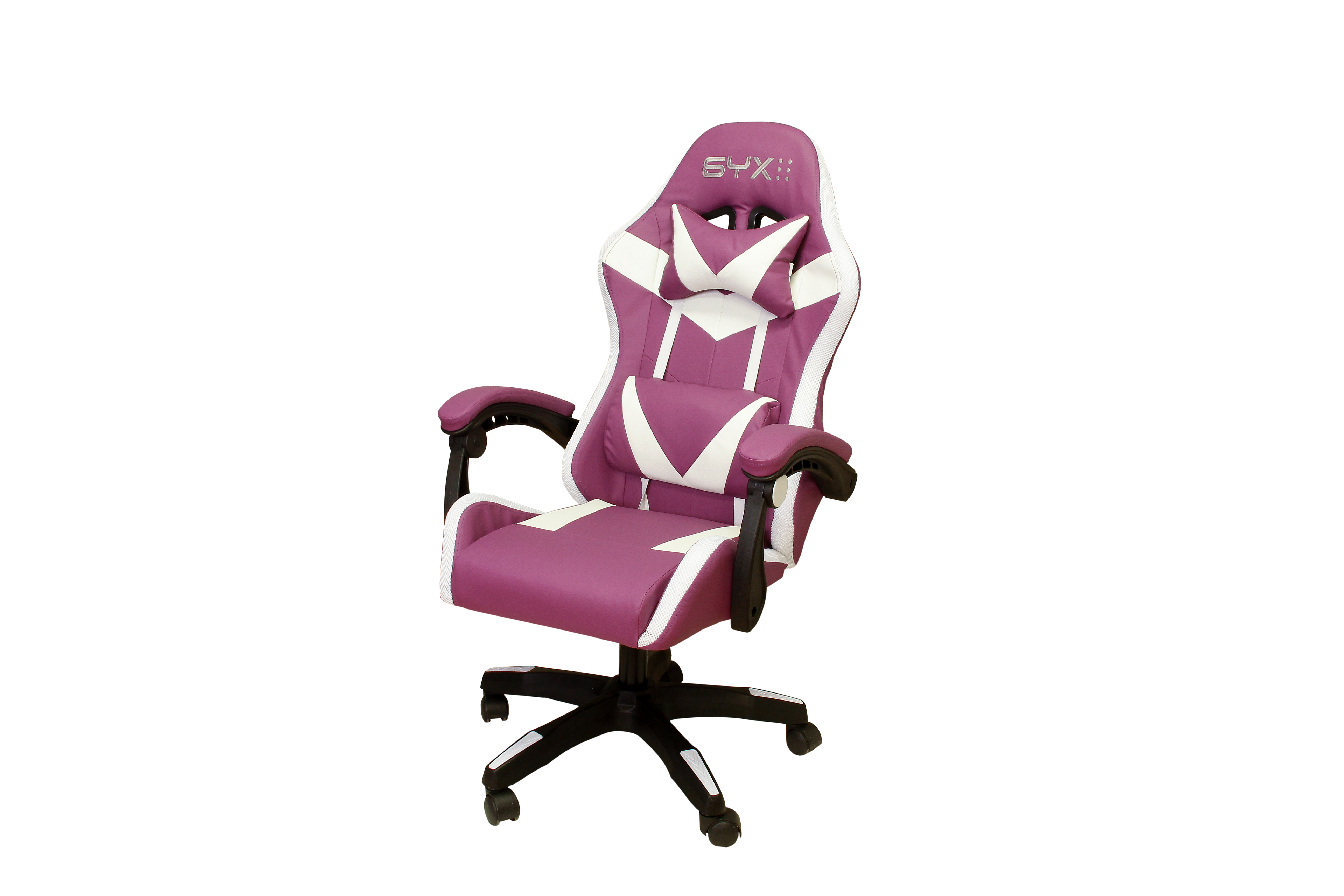 Silla Gamer Syx Gc-s02 Pw Purpura Blanco Rgb