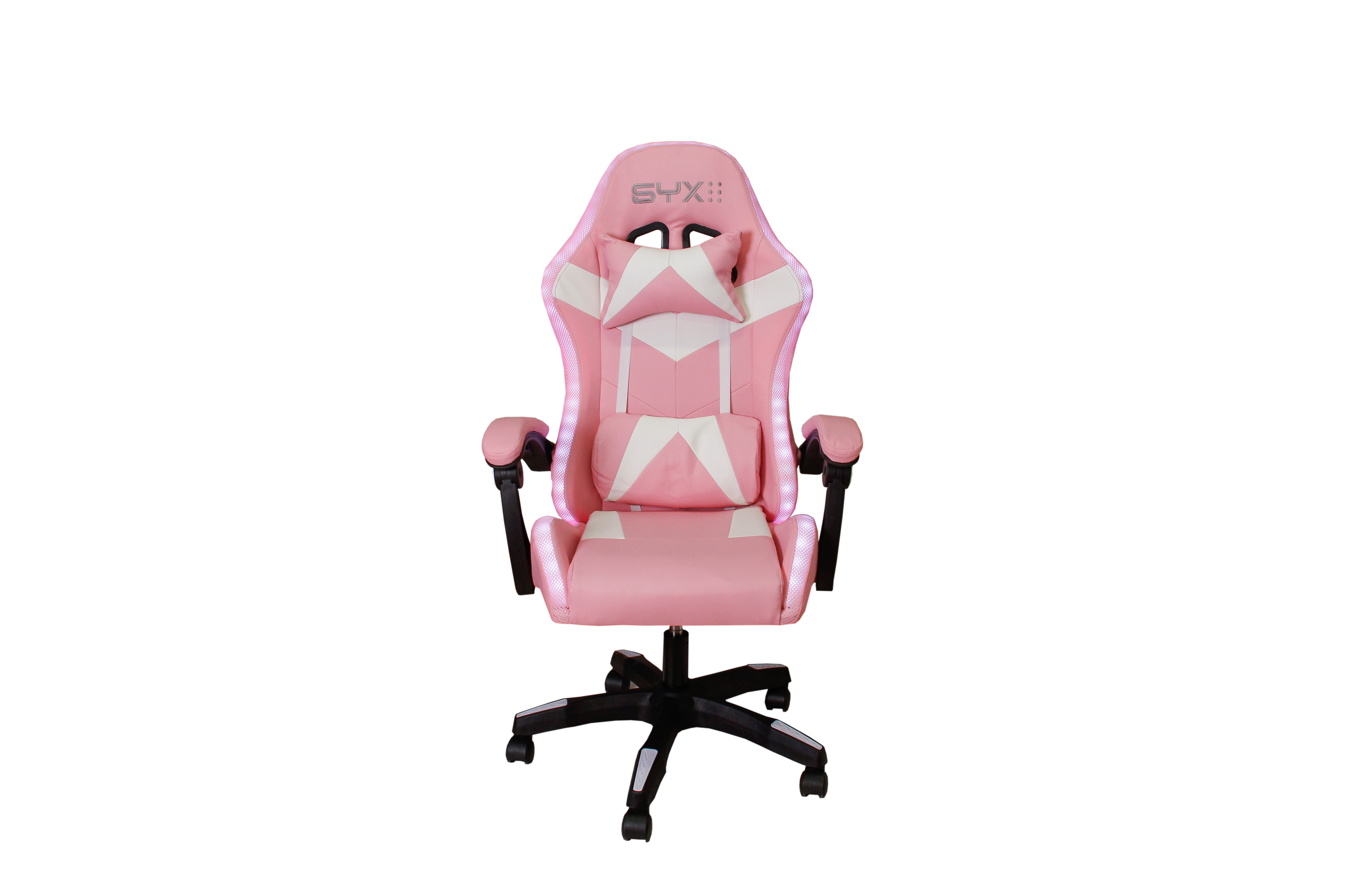 Silla Gamer Syx Gc-s02 Pk Wh Rosa Blanco Rgb