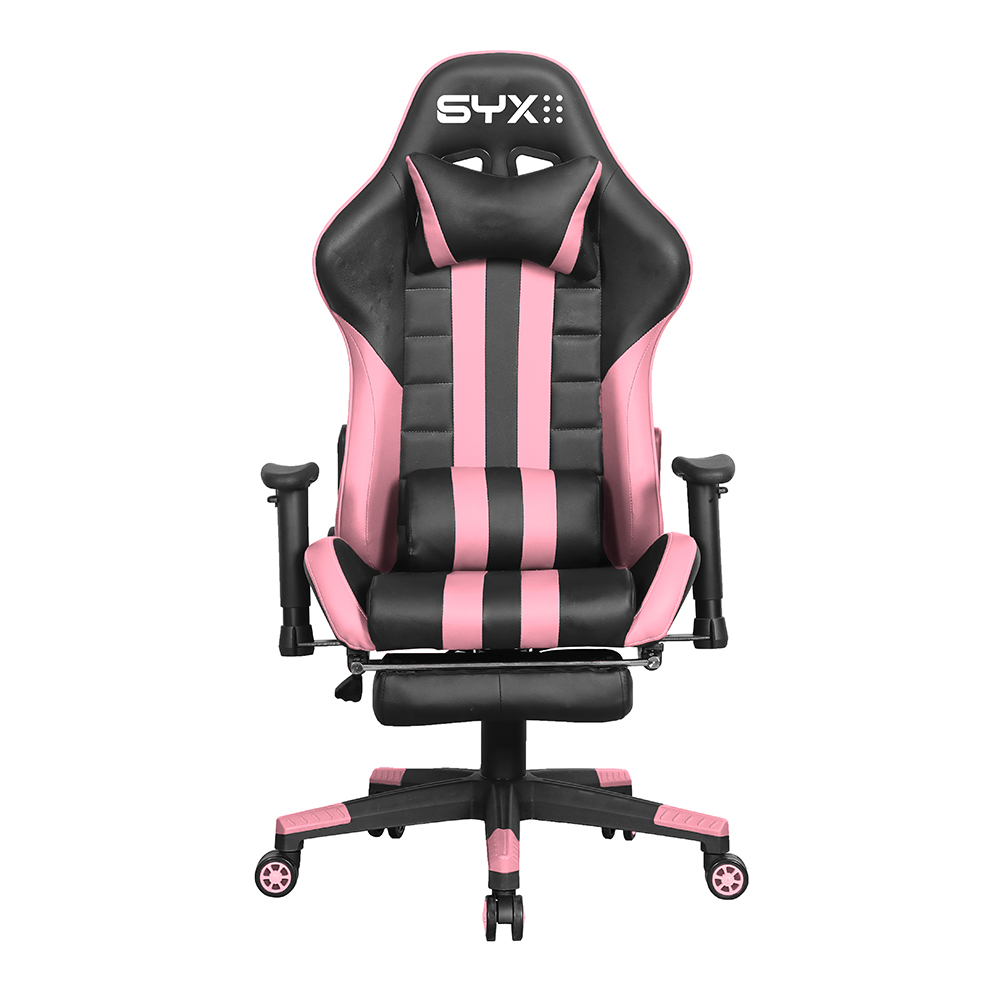SILLA GAMER SYX CH-059 PK ROSA NEGRO