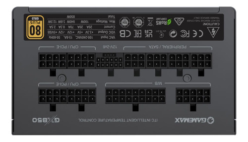 Fuente 850w Gamemax 80 Plus Gold Gx-850 Pro Bk