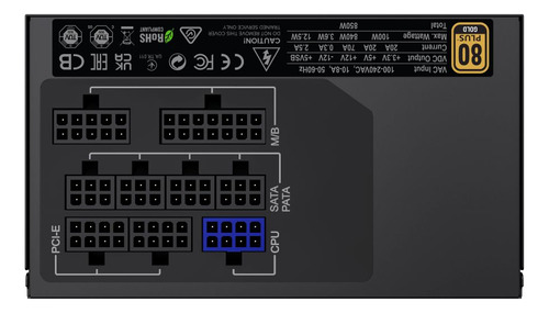Fuente 850w Gamemax 80 Plus Gold Gx-850 M