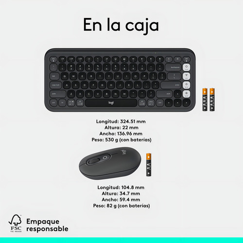 Tec+mouse Logitech Pop Icon W Black Wireless