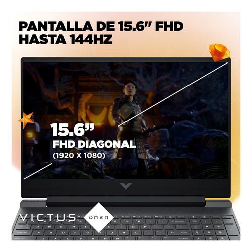 Nb Hp 15.6 Victus R5-8645hs 16g 1t Win11h Rtx3050