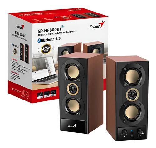Parlantes Genius Sp-hf800bt Bt5.3 Wood 220v