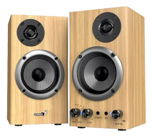 Parlantes Genius Sp-hf520bt Bt5.3 20w Pine Wood