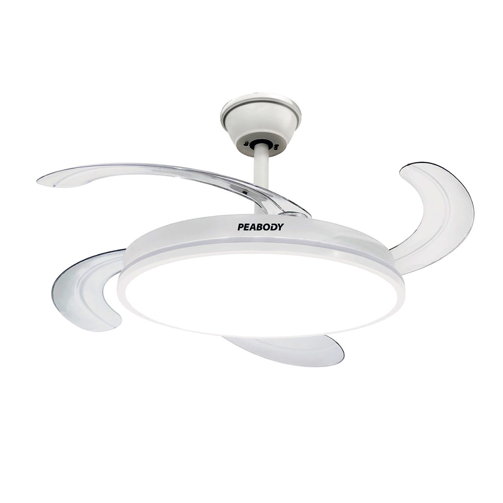 VENTILADOR DE TECHO PEABODY C/LUMINARIA BLCO VTRDC