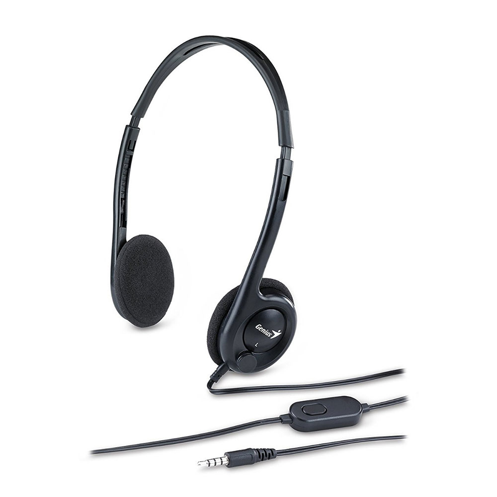 AURICULARES + MIC GENIUS HS-M200C BLACK P/NOTEBOOK