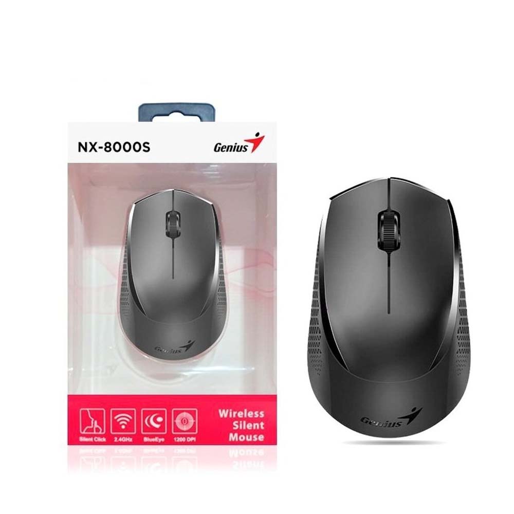 MOUSE GENIUS NX-8000S BLACK WIRELESS SILENCIOSO