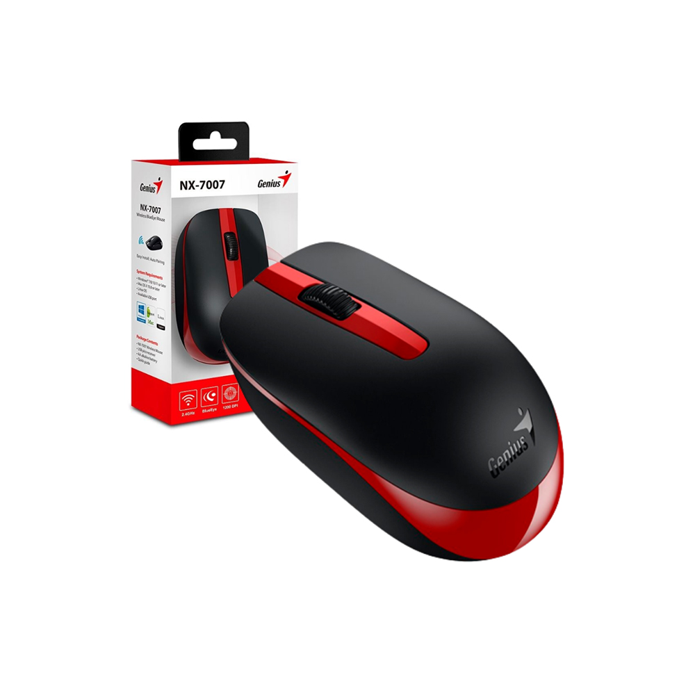 Mouse Genius Nx-7007 Wireless Red